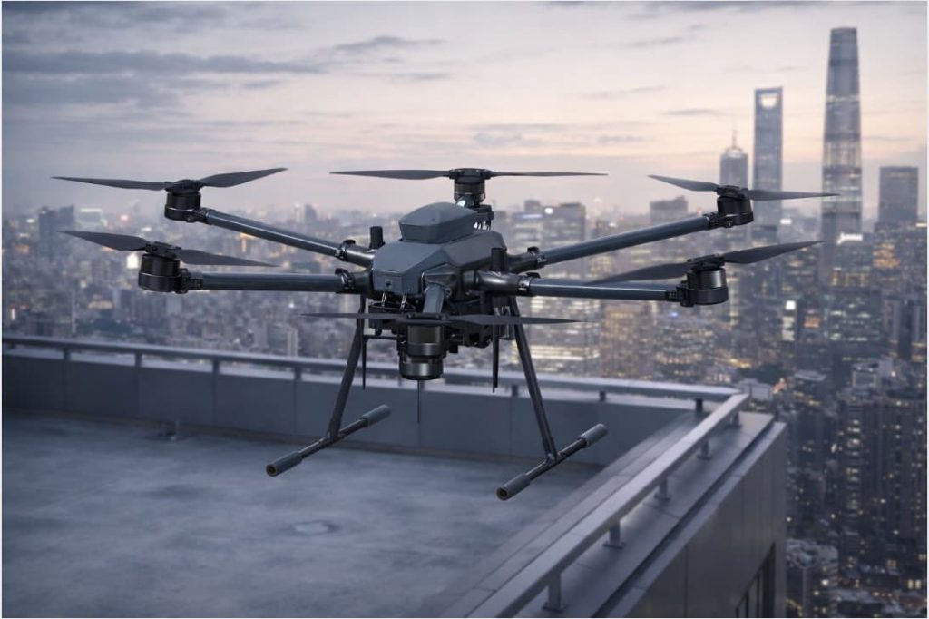 4P hexacopter drone stays very stable