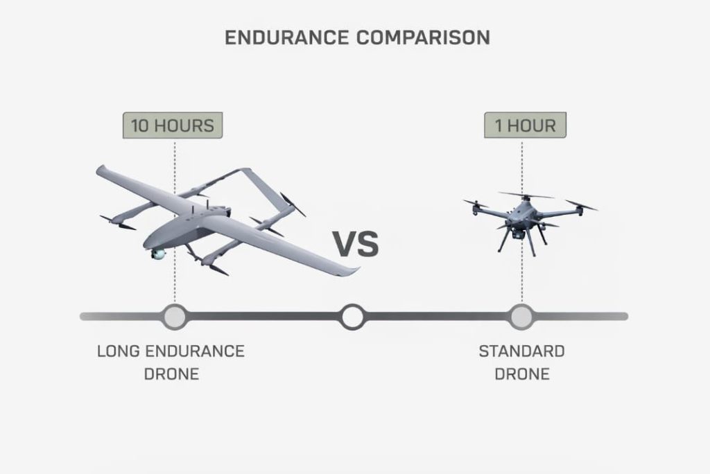 5H hybrid VTOL fixed wing UAV can fly for up to 10 hours