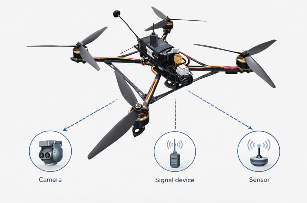 M2 series FPV military drone supports up to 6kg payload