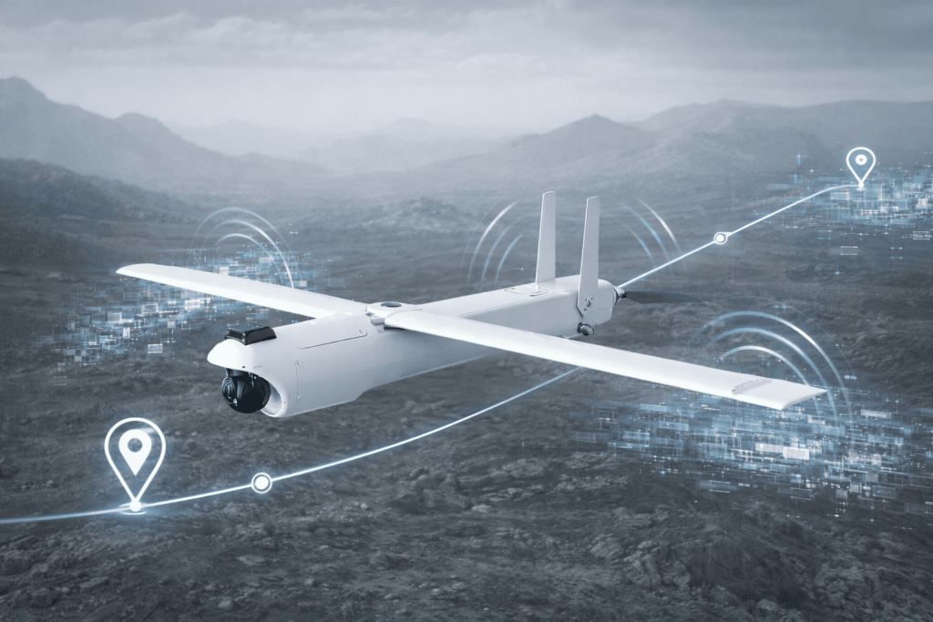 M5-5000 fixed wing UAV offers reliable flight in jammed zones