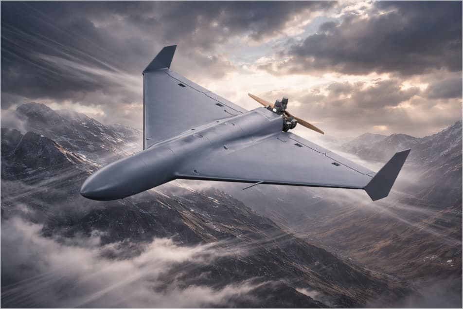 M9 delta wing UAV in harsh environments