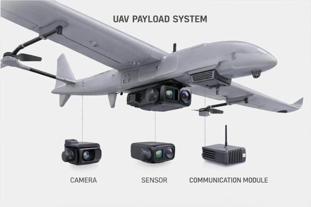 MIFH0007 fixed wing VTOL UAV With a maximum payload of 10kg