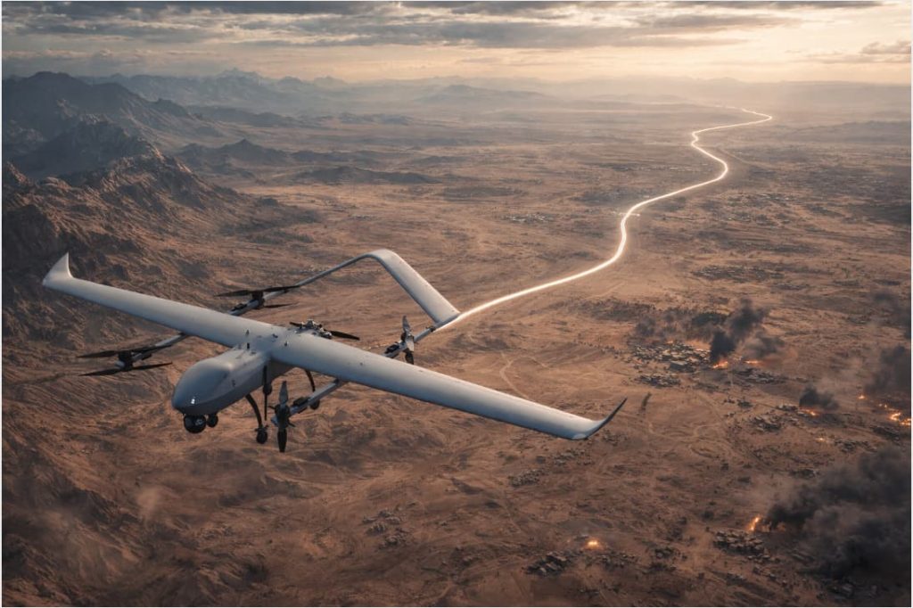 MIFH0011 oil powered VTOL fixed-wing UAV can fly for up to 420 minutes