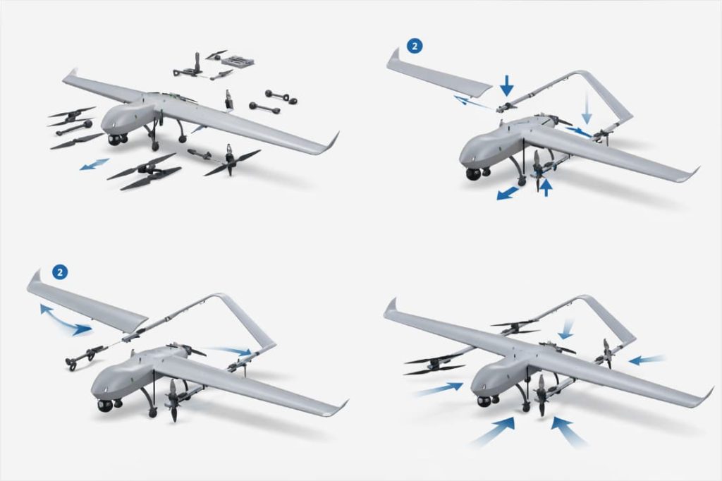 MIFH0011 oil powered VTOL fixed-wing UAV for fast setup
