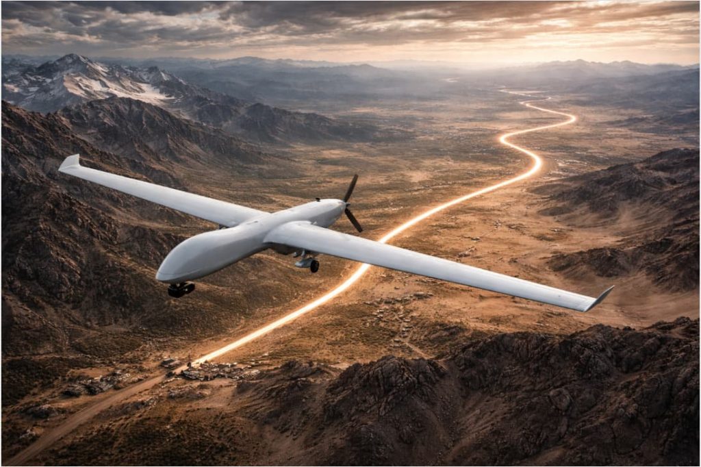 MIFH0012 Long Endurance Fixed Wing UAV can fly for up to 30 hours