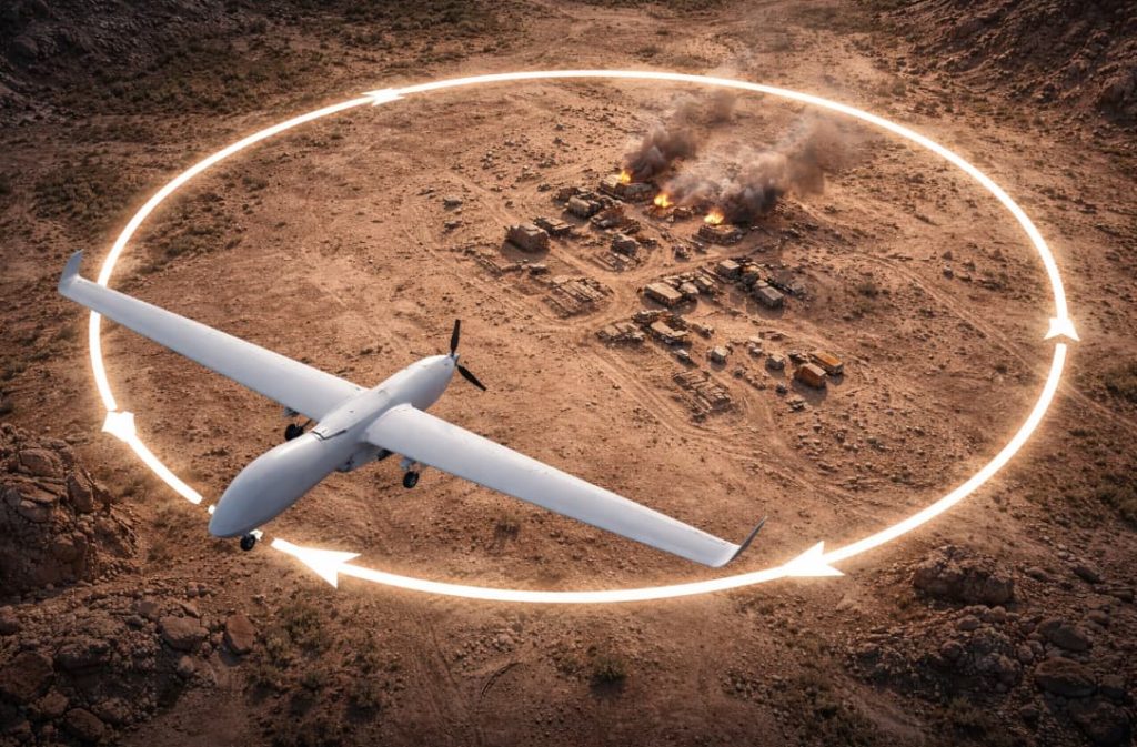 MIFH0012 Long Endurance Fixed Wing UAV can stay over a target area for hours