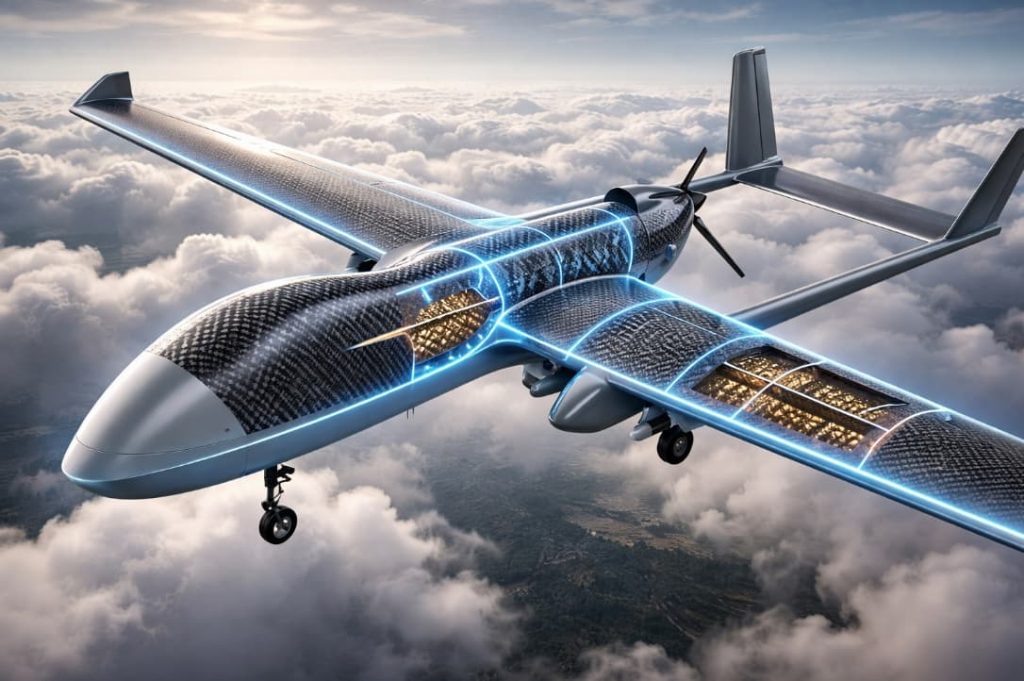 MIFH0012 Long Endurance Fixed Wing UAV is strong and lightweight