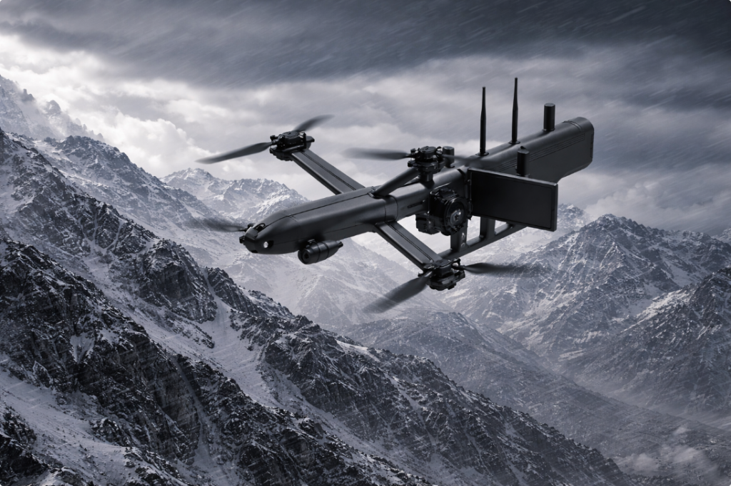 X1 man-portable loitering munition drone supports stable flight in harsh weather